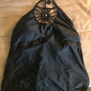 Black one piece swim suit